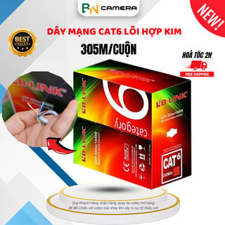 Dây Cáp Mạng Lb-link Cat6 hoặc Nasun Cat6  - Lõi Nhựa Trợ Lực 305m/Cuộn