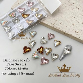 Phụ kiện nail - set đá tim mix sz lớn n518