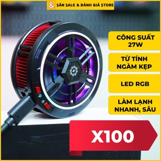 Quạt Tản Nhiệt Máy Tính Bảng, Điện Thoại X100 27W đóng băng cực nhanh có 3 chế độ làm mát - BH 1 đổi 1