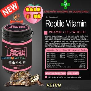 VITAMIN + D3 CHO RÙA SULCATA, RỒNG NAM MỸ IGUANA, RÙA NÚI VÀNG, RÙA NƯỚC, CHIM, VẸT,... STRUCTURE. Ship nhanh, giá sỉ