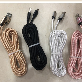 2.5m Dây sạc, cáp sạc Micro USB dây dài 2.5m bọc dù Android