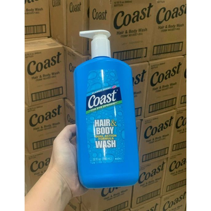 Sữa tắm gội Coast chai lớn 946ml cho nam, Hàng Mỹ