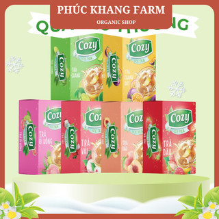  Trà Hòa Tan Cozy đủ vị – Hộp 16 gói x 15g Chanh Bí Đao Dâu Vải Đào Chanh Leo Ổi Hồng 