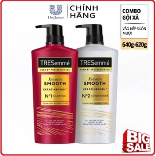 Combo Dầu Gội 640g và Dầu Xả 620g TRESemmé (Mẫu Mới)