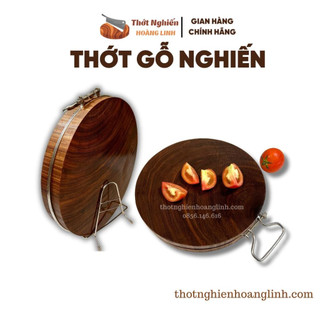Thớt gỗ nghiến Tây Bắc tròn sử dụng gia đình Thớt Nghiến Hoàng Linh nguyên mộc an toàn khi sử dụng