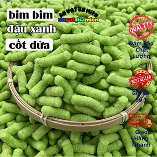 Bim bim, bim bim đậu xanh nước dừa, ngô vàng, nước cốt dừa, đồ ăn vặt, thơm ngon, túi zip to 150Gr
