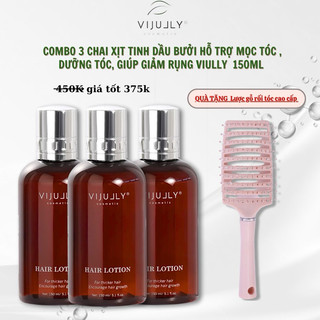 Combo 3-5 Chai Xịt Bưởi Hair Lotion Vi Jully giúp mọc tóc nhanh, hỗ trợ giảm rụng mẫu mới 150ml/chai