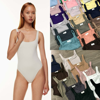HIPU.VNXK - Bodysuit cổ vuông sát nách nhiều màu, không có nút bấm