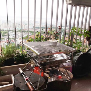 Bếp nướng than hoa Campingmoon X-two/ Bếp Di Động Gấp Gọn Cắm Trại