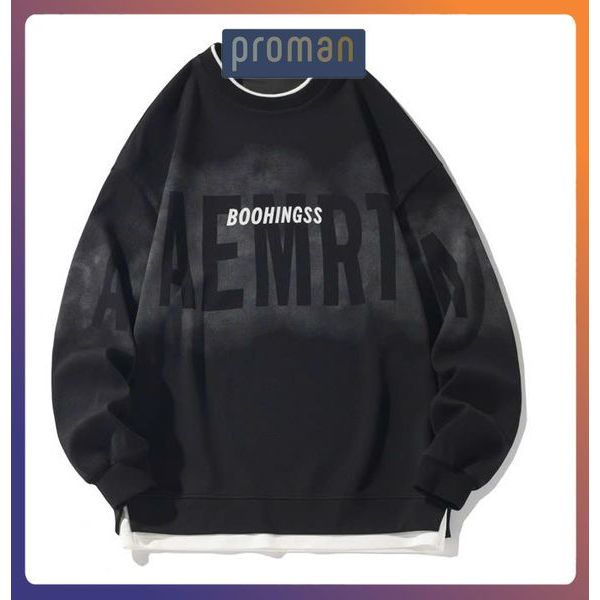 Áo Sweater Nỉ AEM  Nam Nữ Thu Đông Dày Dặn, Ao Nỉ Dài Tay Cổ Tròn  UNISEX Trẻ Trung AD07 - PROMAN