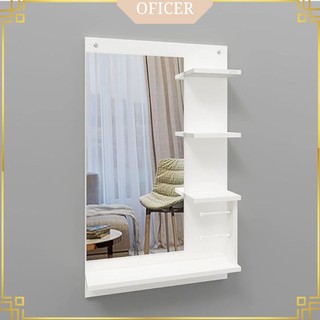 Kệ treo tường có gương để mỹ phẩm và dụng cụ vệ sinh trang điểm, Thương hiệu BAIZAN - BZ302