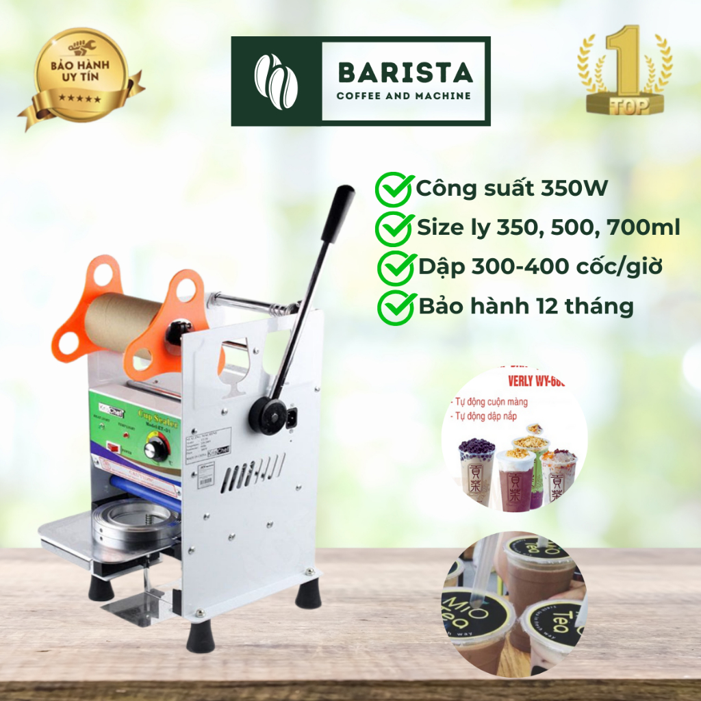 Máy dập cốc tự động, máy ép ly, máy dập nắp cốc trà sữa Eton B9/ Eton D7 - chính hãng - bảo hành 12 