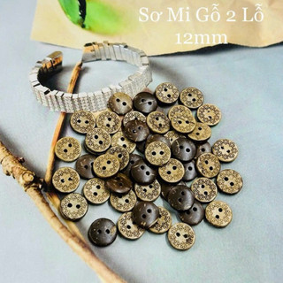 140 Nút Áo Gỗ Dừa Kiểu Hoa Mai Đủ Size