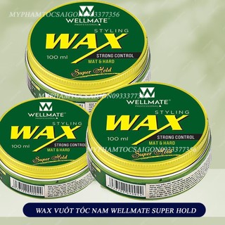 (HÀNG CÔNG TY) Wax vuốt tóc nam Wellmate Styling Strong Control 100ml
