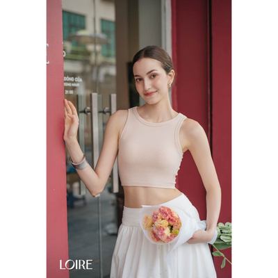 Áo Ba Lỗ Có Đệm Ngực Cổ Tròn Mút Liền Tiện Dụng Chất Vải Thun Mềm Mát Kiểu Dáng Trẻ Trung Loirechic BRT03
