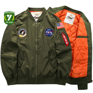 Áo Khoác Nam Bomber Vải Dù Chần Bông Màu Xanh Rêu - Mã PL8809