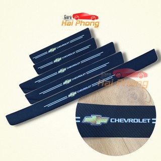 Chevrolet - bộ miếng dán logo chevrolet chống trầy xước bảo vệ bậc cửa xe hơi/ bảo vệ cốp sau xe hơi bền đẹp