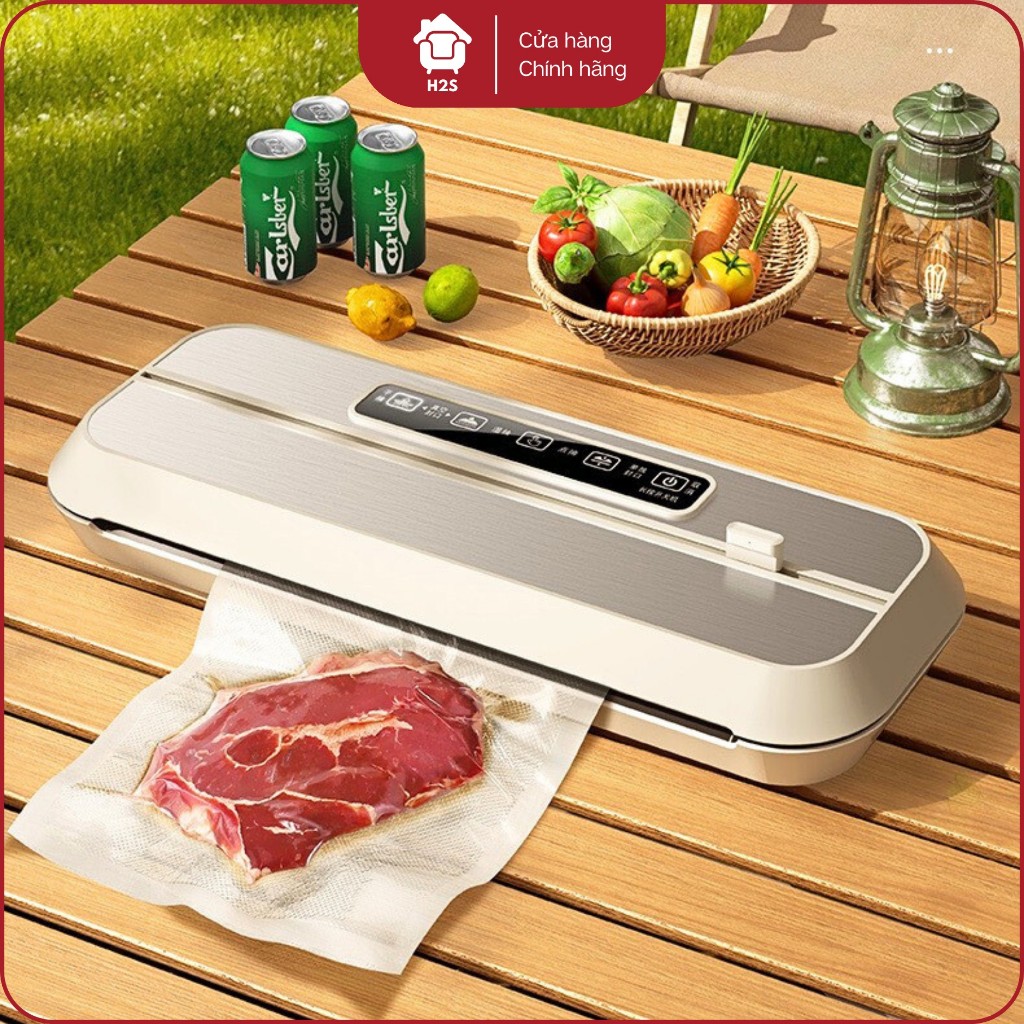 Máy Hút Chân Không Mini Tự Động Bảo Quản Thực Phẩm Màn Hình LCD Kháng Khuẩn Tiện Lợi Cho Gia Đình Kèm Túi Hút