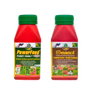 Cặp đôi phân đạm cá Powerfeed và Tảo biển Seasol chai 250ml nhập khẩu Úc.
