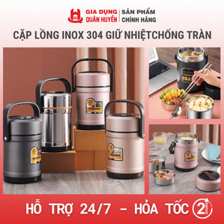 Cặp lồng inox 304 dày siêu giữ nhiệt, chống tràn
