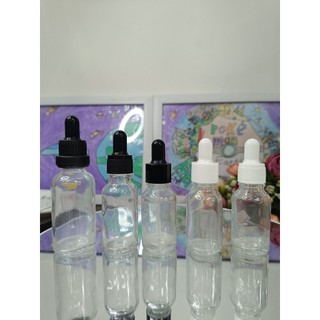 VỎ CHAI THỦY TINH TRONG 5ml 10ml 15ml 20ml 30ml 50ml 100ml bóp nhựa trắng