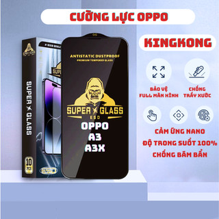 Kính cường lực OPPO A3, A3X Kingkong full màn | Miếng dán bảo vệ màn hình cho OPPO | MEKCASE