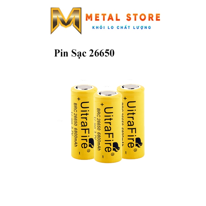 Pin Sạc Đèn Dung Lượng Mạnh 26650 Dung Lượng Cao 6800Mah