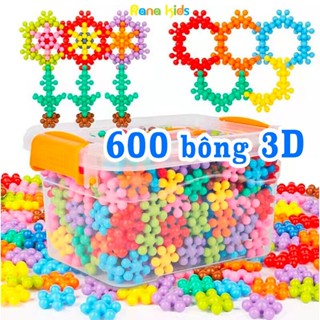 [Phân loại combo 600/300/200/100] Bộ lắp ghép 3d hình hoa mai cho bé thoả sức sáng tạo Rana Kìds