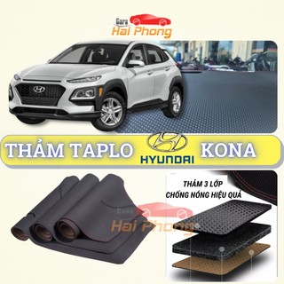 Thảm taplo Hyundai Kona 2018 - 2024 dập vân Cacbon cao cấp, chống nóng ô tô hiệu quả