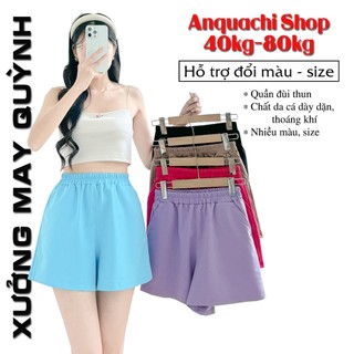Quần Đùi Thun Nữ Bigsize Mặc Nhà Thể Thao Đi Chơi Đẹp Màu Trắng Đen Xanh Hồng Nâu S186 Women Pants
