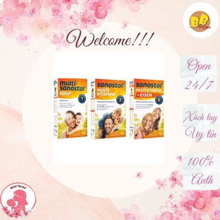 Vitamin Sanostol tổng hợp hàng Đức số 1,3,6 dành cho bé từ 1 tuổi 3 tuổi 6 tuổi