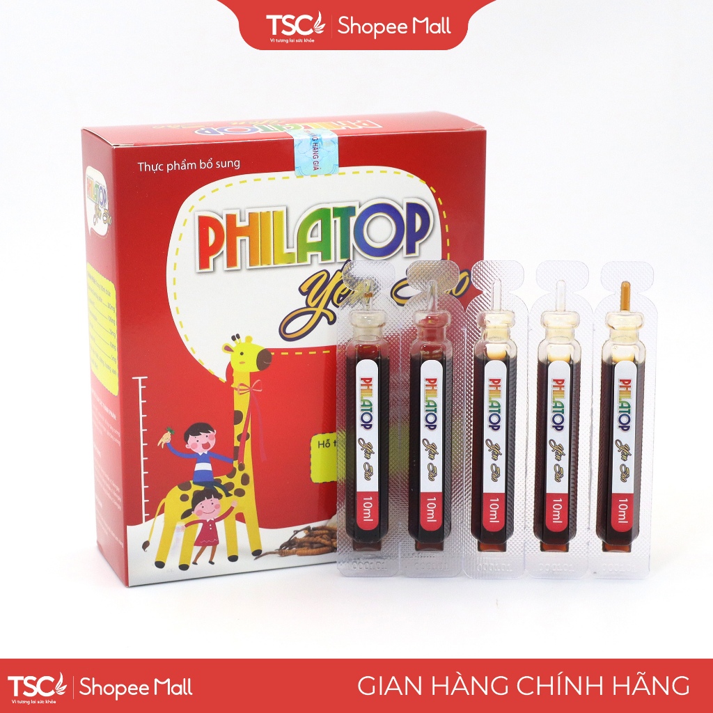 Siro ăn ngon Philatop Yến Sào TSC Group Hộp 20 ống - Giúp tăng cường sức đề kháng, ăn ngon miệng