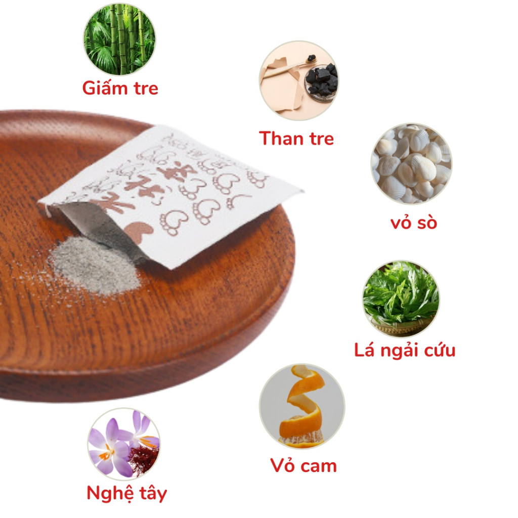 [ Hàng Loại I 6 Vị Thảo Dược ] Hộp 50 Miếng Dán Ngải Cứu Thải Độc Chân