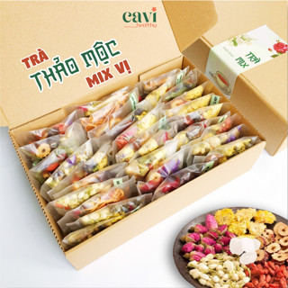 Set 30 gói Trà hoa Thảo Mộc Mix Nhiều Vị, Giúp Đẹp Da, Dưỡng Nhan, An Thần, Ngủ Ngon, Quà Tặng Người Yêu Dịp Valentine