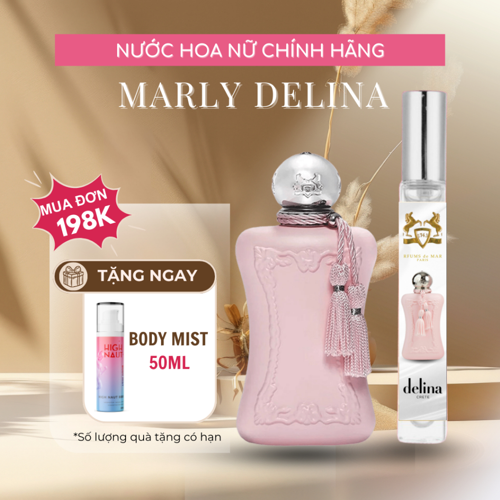 Nước hoa Permfume marley delina thơm lâu lưu hương tiểu thư nước hoa nữ Delina 10ml