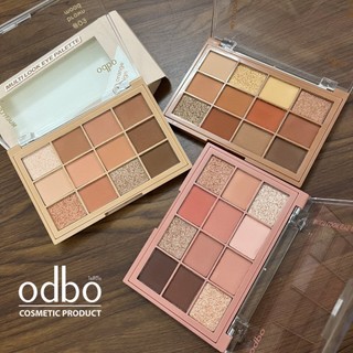 Bảng phấn mắt 12 ô odbo multi look eye palette od2012 gồm ánh nhũ và lì