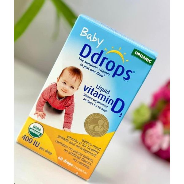 Baby Ddrops Vitamin D3 ddrop cho bé 90 giọt Mỹ - Organic 2026/2027