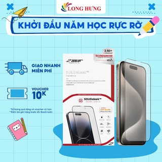 Dán màn hình cường lực Full viền chống vân tay Zeelot dành cho iPhone 15 Pro Max/15 Pro/15 Plus/15/14/13/12/11