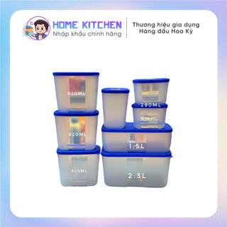 Bộ hộp trữ đông Modern Set 8 hộp Tupperware có nút theo dõi thời gian nhựa nguyên sinh