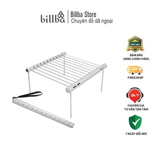 Bếp vỉ nướng BBQ dã ngoại dạng ống sáo không gỉ - Vỉ nướng inox du lịch gấp gọn tiện dụng dã ngoại