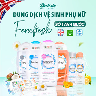 Dung Dịch Vệ Sinh Phụ Nữ Femfresh 250ml Siêu Dưỡng, Giảm Ngứa Rát, Kháng Khuẩn, Làm Sạch Dịu Nhẹ