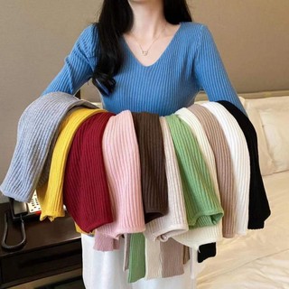 Áo len cổ tim, Áo len giữ nhiệt dài tay mã 421