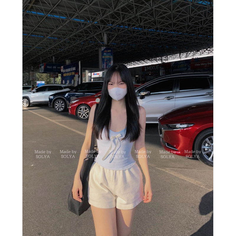 “𝐉𝐎𝐘 𝐓𝐎𝐏” Áo hai dây form croptop dễ thương (ảnh thật shop chụp)