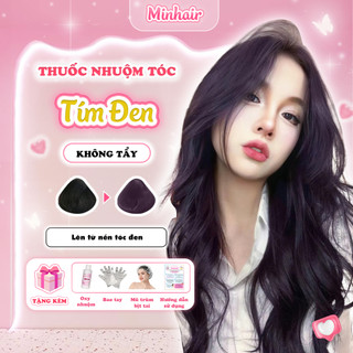Thuốc Nhuộm tóc Tím, Thuốc nhuộm tóc màu Tím Đen, Minhair, không cần tẩy tóc