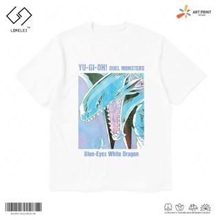 Áo thun Unisex Yu-Gi-Oh! Duel Monsters Blue-Eyes White Dragon Cotton 100% ngắn tay