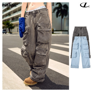 INSANE Quần Dài Unisex Vải Demin | CARGO DENIM PANTS