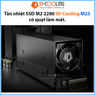 Tản nhiệt SSD M2 2280 ID-Cooling M25 , có quạt làm mát.