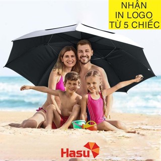 Ô dù che nắng mưa cầm tay cán thẳng kích thước 150cm 2 tầng chống lật Hasu