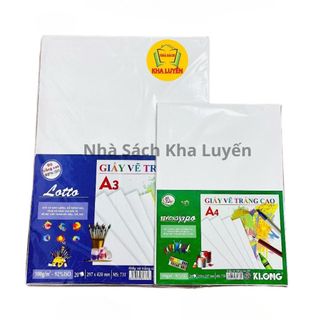 Giấy vẽ klong a4/a3 , giấy vẽ mỹ thuật-giấy vẽ màu nước- độ trắng cao