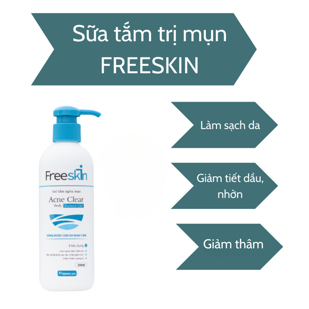 Sữa tắm Freeskin - Viêm nang lông , sạch mụn lưng